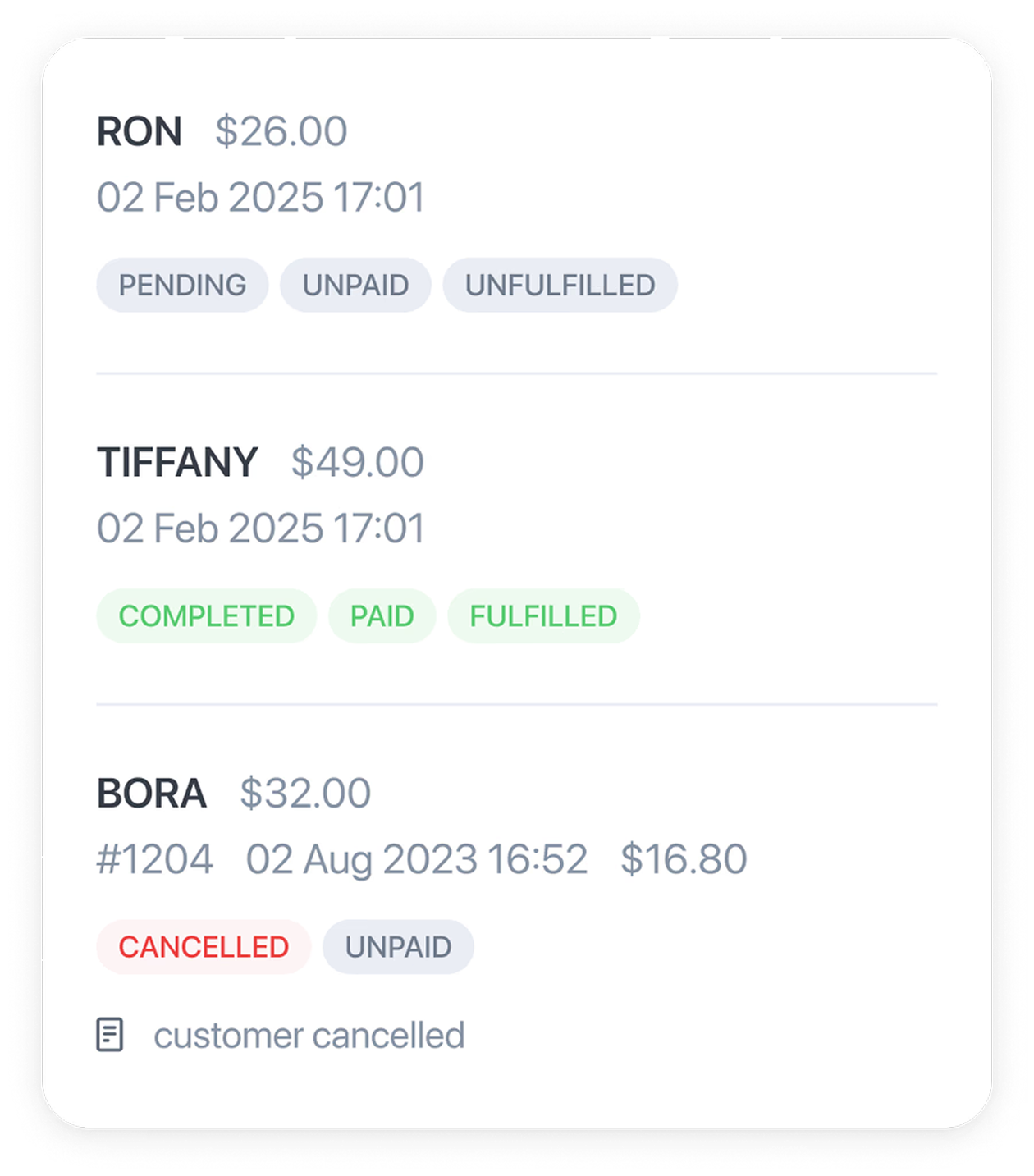 Order Management Dashboard